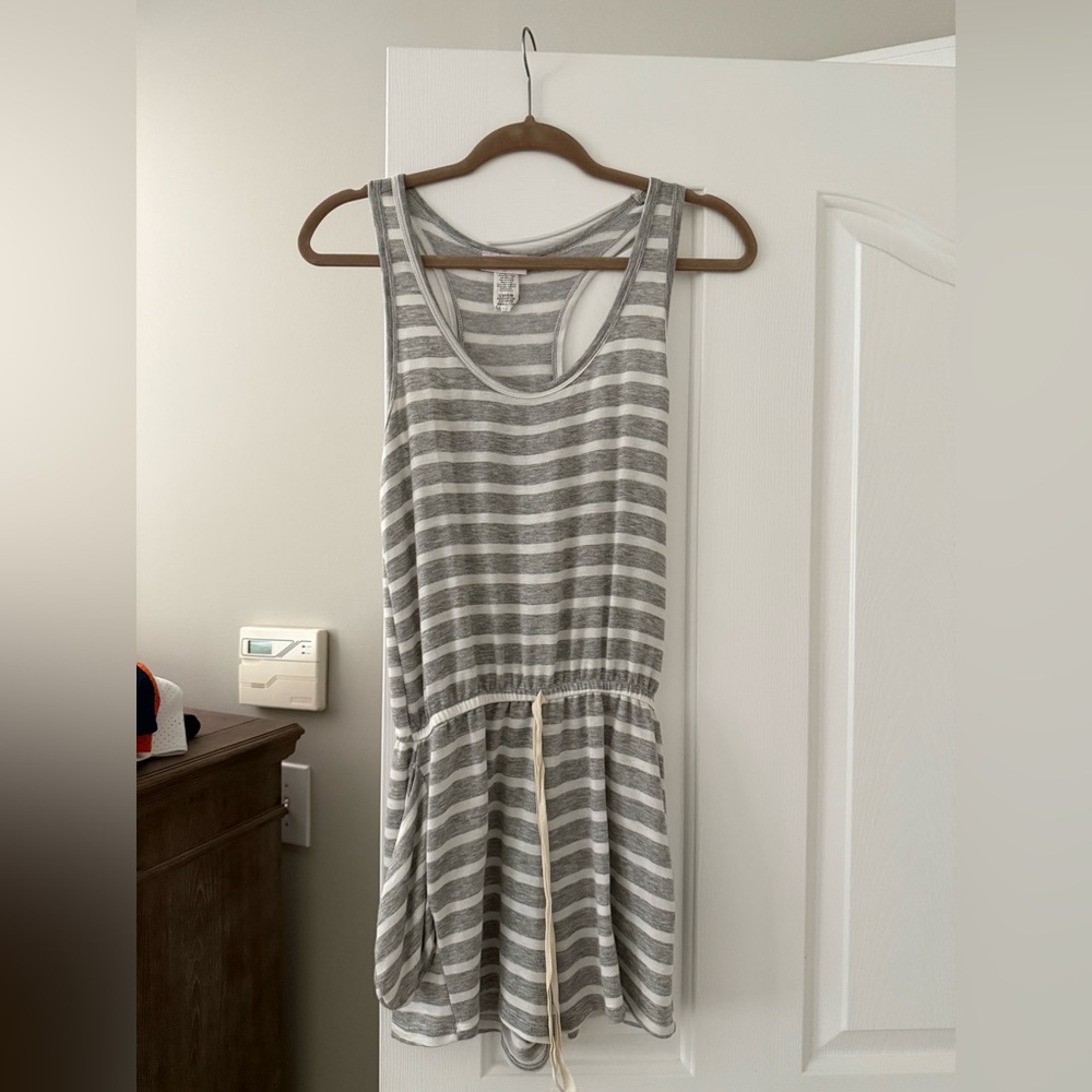 Pink Lily Striped Romper
